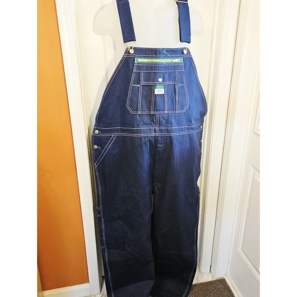 Liberty NWT Bib Overalls 44x30 Denim  Jeans Carpenter Work Farm Cotton NEW Mens